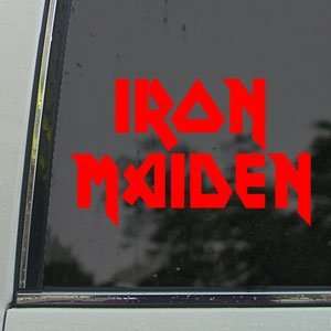  Iron Maiden Red Decal Metal Rock Band Window Red Sticker 