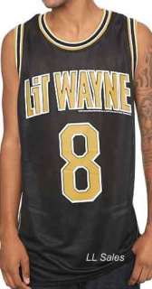   LW Black Gold White 8 Basketball Jersey Licensed Live Nation  