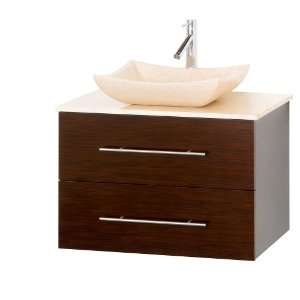   Vanity   Iron Wood with Ivory Marble Counter and Ivory Marble Sink