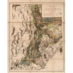  1878 map of Utah, Topographic