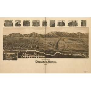  1890 map of Ogden, Utah