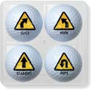  FORE Driving Directions Golf Ball Set (4 Golf Balls 
