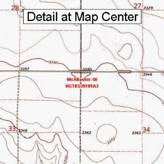  USGS Topographic Quadrangle Map   McAllaster SE, Kansas 