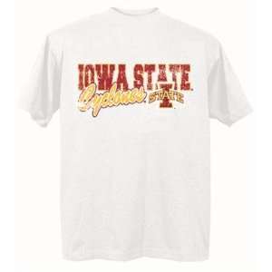  Iowa State Cyclones ISU NCAA White Short Sleeve T Shirt 