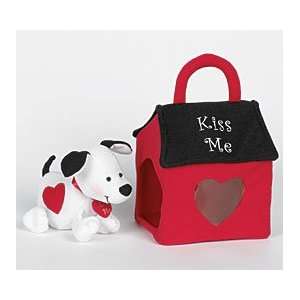  Kiss Me Puppy Dog Plush with Dog House   Valentine/kids 