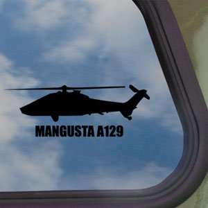  MANGUSTA A129 Black Decal Military Soldier Window Sticker 