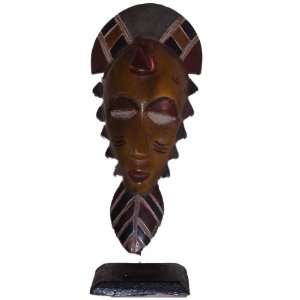   Mask 3 on Stand Africa Ivory Coast Carved Wood