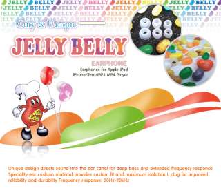 jelly belly earphone for ipot iphone 2G 3G 4G  mp4  