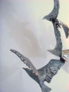 Original Curtis Jere Signed Metal Wall Sculpture Flock Of Birds In 