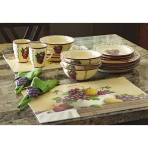   Dinnerware Set With Grape Design By Collections Etc