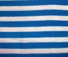 SMALL STRIPE blue & white stripes jersey knit fabric BTY