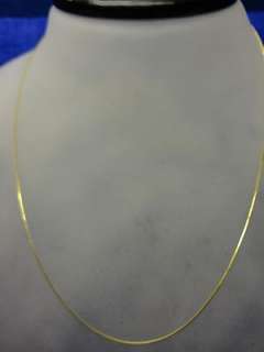 18 INCH 10K YELLOW GOLD .5MM WIDE BOX LINK CHAIN OR NECKLACE  