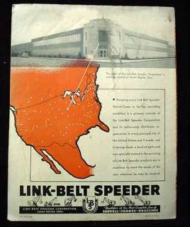 1948 Link Belt Speeder Truck Mounted Shovel Crane Advertising Brochure 