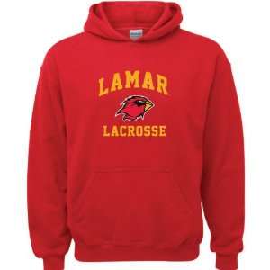 Lamar Cardinals Red Youth Lacrosse Arch Hooded Sweatshirt 