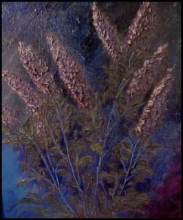 OLD IMPRESSIONIST OIL PAINTING~LILACS~SIGNED~J CORBIN  