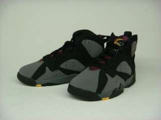 Nike Jordan Bordeaux 7 Grey Burgundy PS Kid Sneakers  