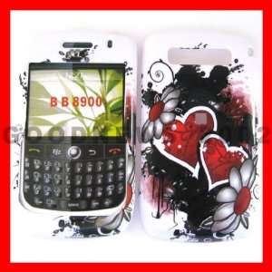  T MOBILE BLACKBERRY CURVE 8900 COVER CASE HEART INK 