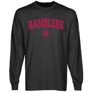 Loyola Chicago Ramblers Charcoal Logo Arch Long Sleeve T shirt