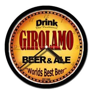  GIROLAMO beer and ale cerveza wall clock 