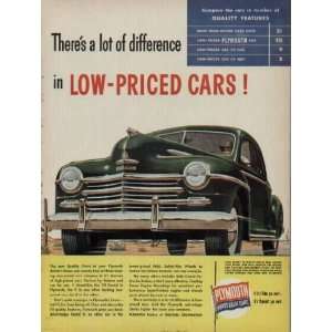 Theres a lot of difference in Low Priced Cars  1947 Plymouth 