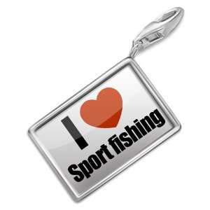  FotoCharms I Love sport fishing   Charm with Lobster 