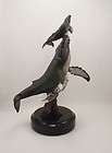 Kitty Cantrell Whale Sculpture Bringing Up Baby Bronze & Lucite 