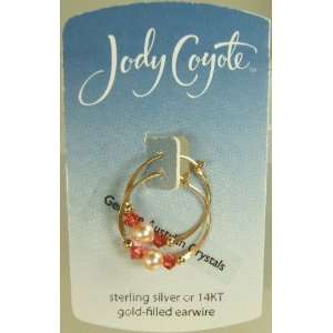  Jody Coyote Pink Pearl Bead Hoop Earrings CH015G Jewelry