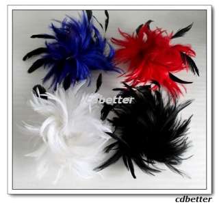 Manual Layered Feather Brooch Pin Hair Clip Headdress  