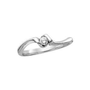   ct. Diamond Sirena Promise Ring in 10K White Gold (Size 8.5) Jewelry