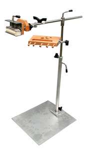 STAINLESS STEEL NEEDLEWORK FLOOR STAND and LAP FRAME COMBO  