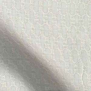  52 Wide Textured Sueded Rayon Ivory Ovals Fabric By The 