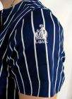 vintage 70 80s LANVIN Blue White Striped Jersey Dress M  