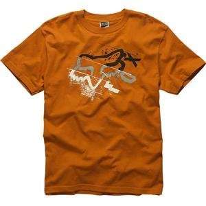  Fox Racing Three Minutes T Shirt   Small/Burnt Orange 
