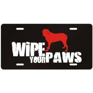    New  Mastiff / Wipe Your Paws  License Plate Dog