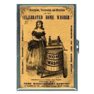  1869 Girl with Washing Machine ID Holder, Cigarette Case 
