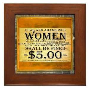 LEWD WOMEN Funny Framed Tile by  