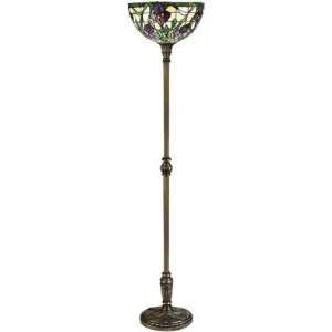  Kamran Tiffany Glass Torchiere Lamp