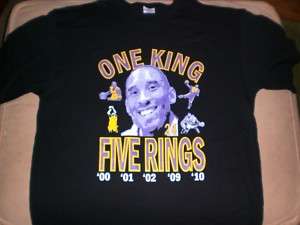 Kobe Bryant Los Angeles Lakers one King 5 Rings Tshirt  