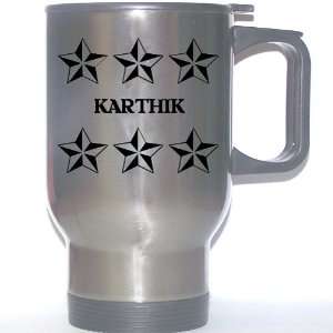  Personal Name Gift   KARTHIK Stainless Steel Mug (black 