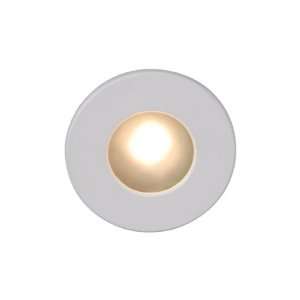 WAC Lighting WL LED310 C WT LED Circular Face Step Light, White Finish