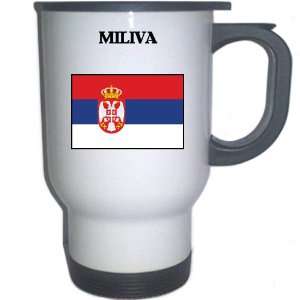  Serbia   MILIVA White Stainless Steel Mug Everything 