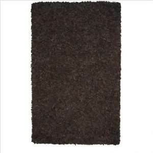  Leather Shaggy Classy Dark Brown Shag Rug Size 36 x 56 