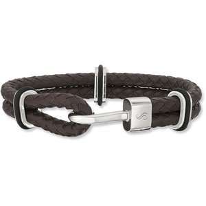  CleverEves Brown Gen Leath Hook &Loop Bracelet CleverEve 