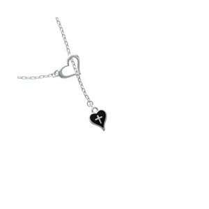   Heart with Silver Cross Heart Lariat Charm Necklace [Jewelry] Jewelry