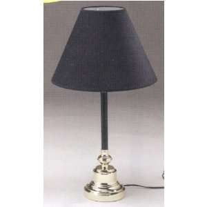  Classic Candle Stick Table/Desk Lamp w/Brass Base & Fabric 