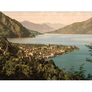 Vintage Travel Poster   Menaggio general view Lake Como Italy 24 X 18 