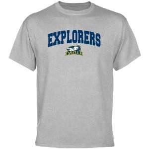  La Salle Explorers Logo Arch T shirt   Ash  Sports 