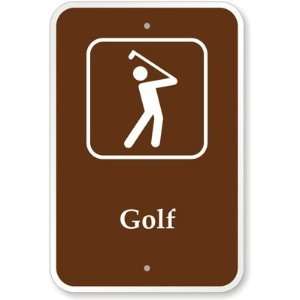  Golf (with Graphic) High Intensity Grade Sign, 18 x 12 