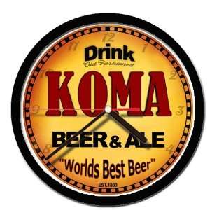  KOMA beer and ale cerveza wall clock 