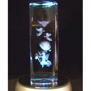  Laser Etched Crystal Fairy 6 Inches Tall